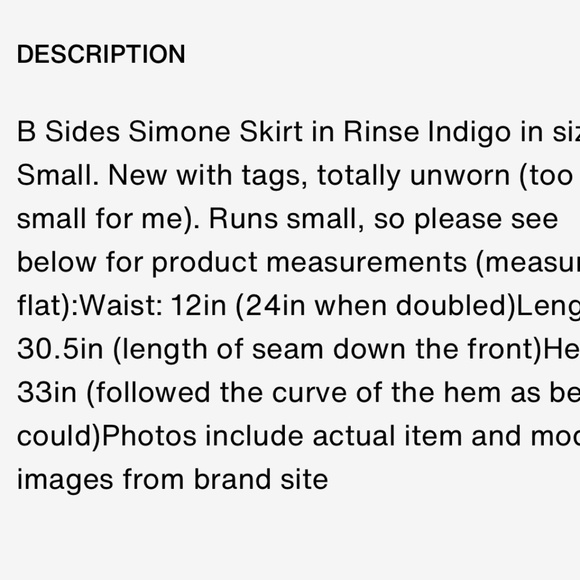 B Sides Simone skirt in Rinse Indigo - Picture 11 of 11